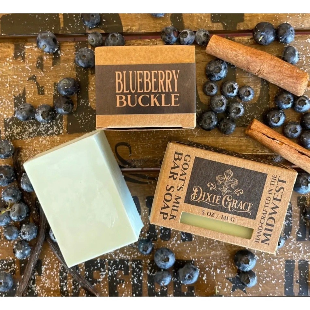 Fall Bar Soap Dixie Grace Blueberry Buckle Goat's Milk Bar Soap 5 oz NWT